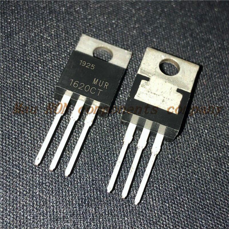10pcs/lot MUR1620CTG TO220 MUR1620CT TO-220 MUR1620 1620CTG Penyearah Pemulihan Cepat Transistor Baru original In Stock