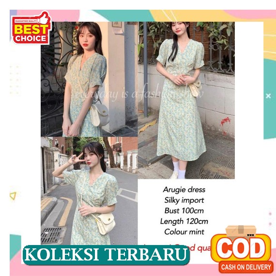 Dress Keren Kondangan Wedding Casual Arabelle Dress Fashion Muslim Muslimah Modern Remaja Bahan Shak