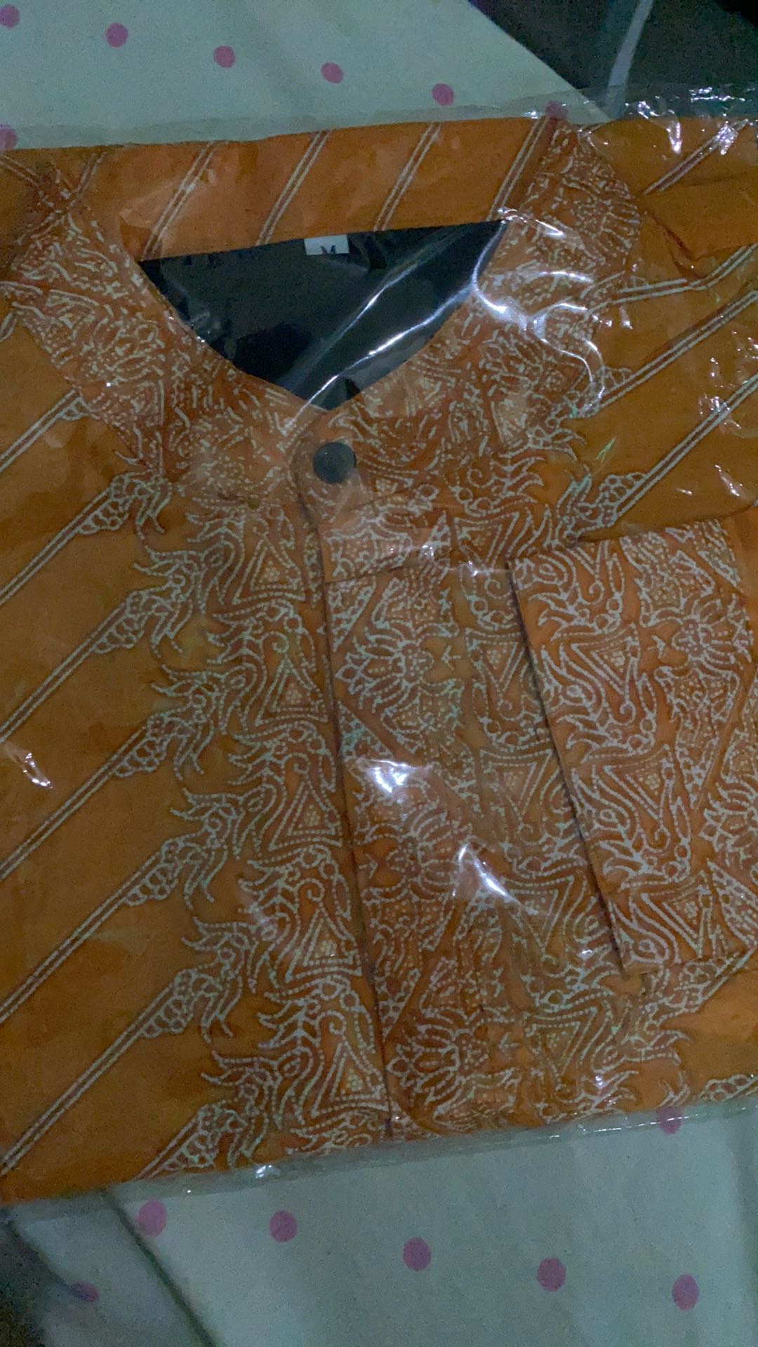 Batik Solo Koko Batik Pria Lengan Panjang Lapis Furing Abinaya Kuning Martowiro Atasan Modang Kuning