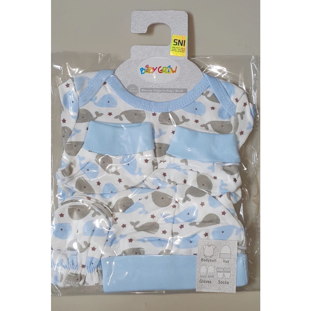 BABY GROW 4IN1 SET HANGER MIX / SETELAN BAYI