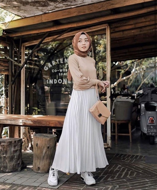 Rok Plisket Premium 356 / Maxi Skirt Plisket Pleates