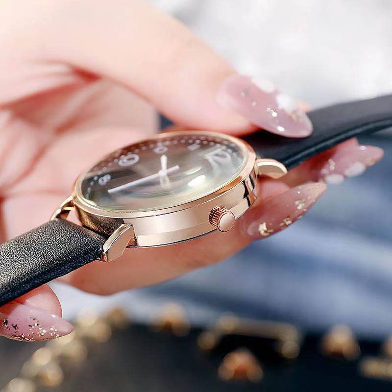 Jam Tangan Wanita Strap Pu Leather Analog / Jam Tangan Wanita Casual Pu Leather Fashion Import