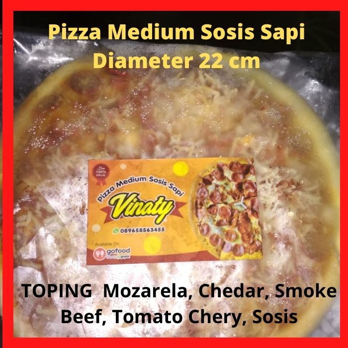 

Pizza Makanan Beku Frozen Food Pizza Murah Medium Sosis Sapi