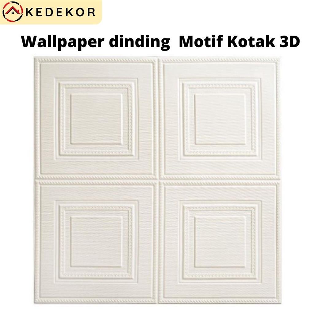 Wallpaper Dinding Stiker Wallfoam 3D Sticker Dekorasi Kamar Rumah Murah Motif Kotak - OKEDEKOR