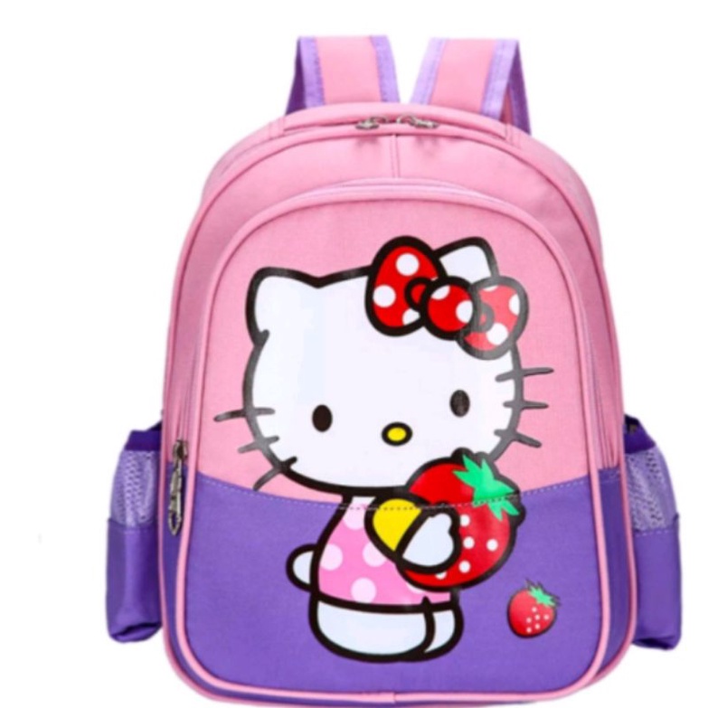 DAEYBAG-TAS RANSEL ANAK PAUD/TK/SD MOTIV PRINT HELLO KITY STROBERI