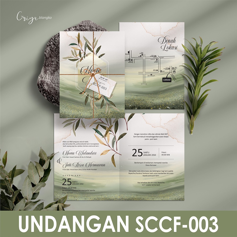 SCCF-003 GRIYA CARD | UNDANGAN BLANKO MURAH | Blangko Undangan | Griya Blangko | Undangan Blangko Pr