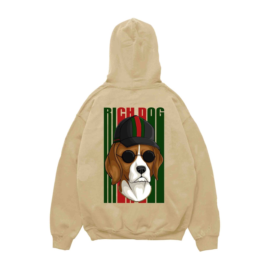 Hoodie Pria Rich Dog Sweater Pria Fleece Size M - XXL