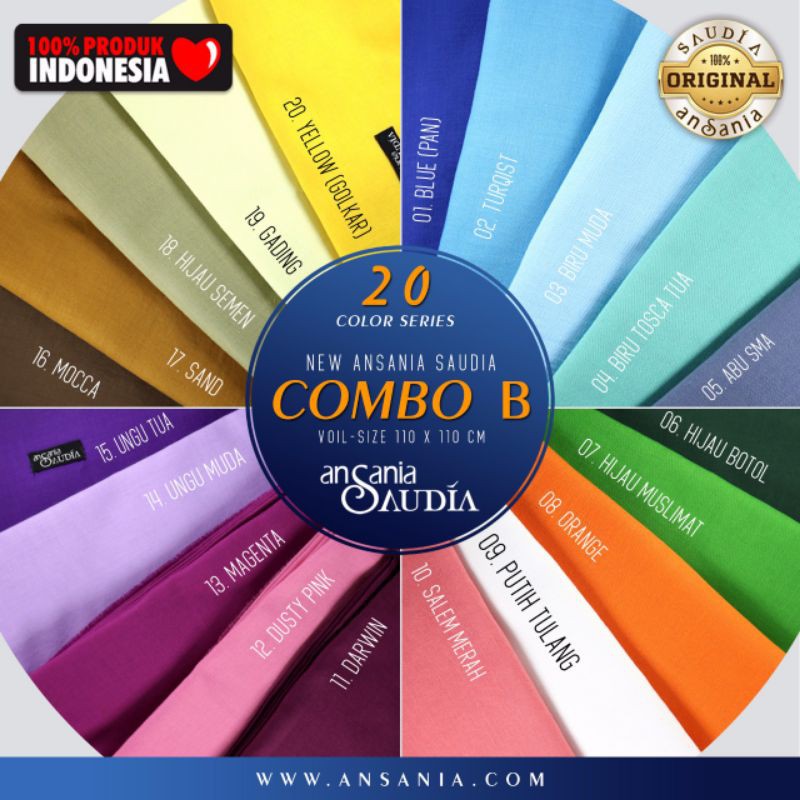 Jilbab SegiEmpat Saudia ORIGINAL ANSANIA (B)