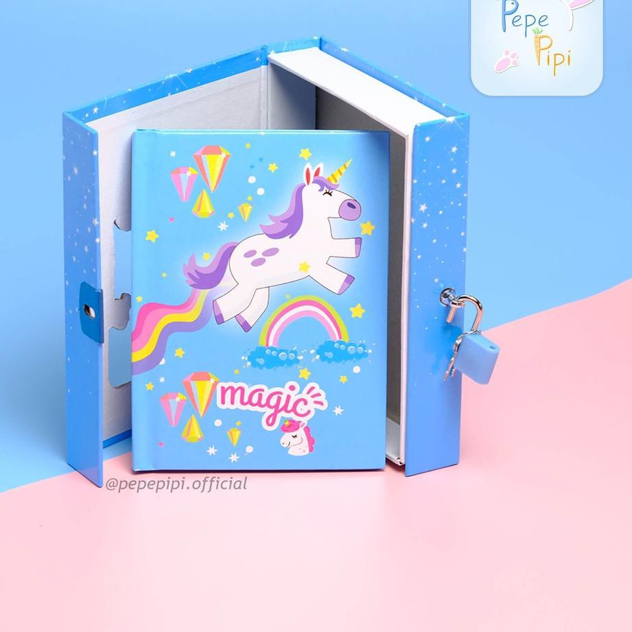 

KMM Buku Diary Unicorn Note Book Dengan Kunci Gembok Tebal bisa COD CWE