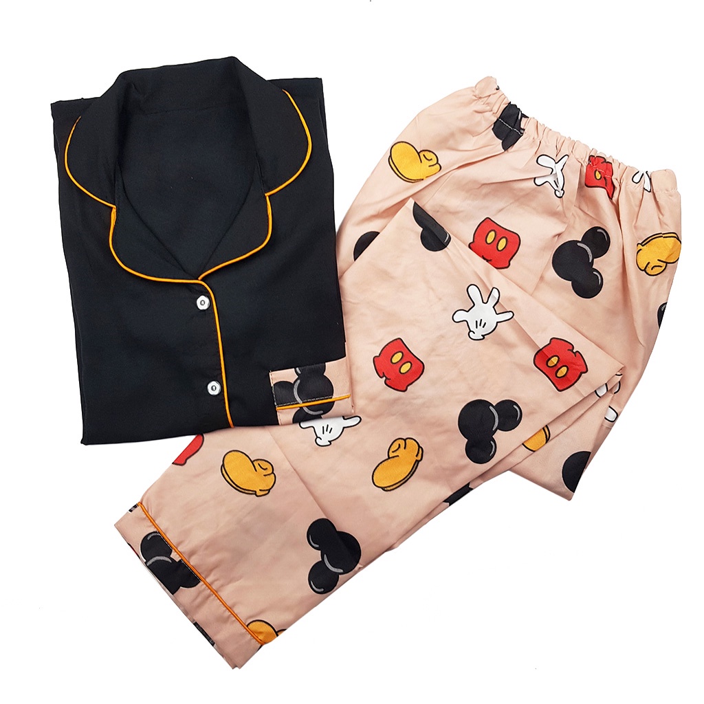 Baju Tidur Piyama Dewasa Setelan Jumbo Size  XXL LD 120-CPXL MICKEY PC COMBI