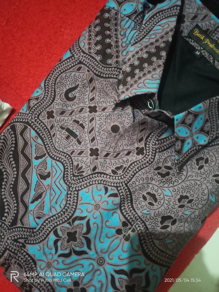 Jagadmuda Pendek Kemeja Batik Pria Lengan Slimfit Katun Printing Hem Baju Seragam Kantor Modern