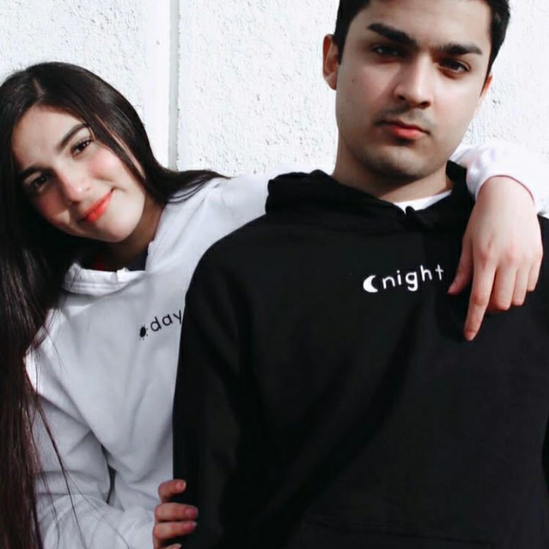 S - XXXXXL(6XL) COUPLE Jaket Hoodie Couple BIGSIZE Hoodie DAY and NIGHT Hoodie The Moon And The Sun