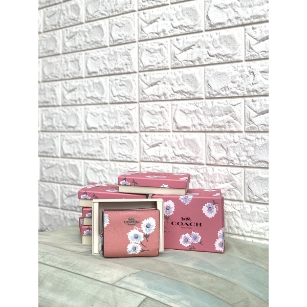 Coach C2889 Boxed Daisy Snap Wallet Bubble Gum Multi
