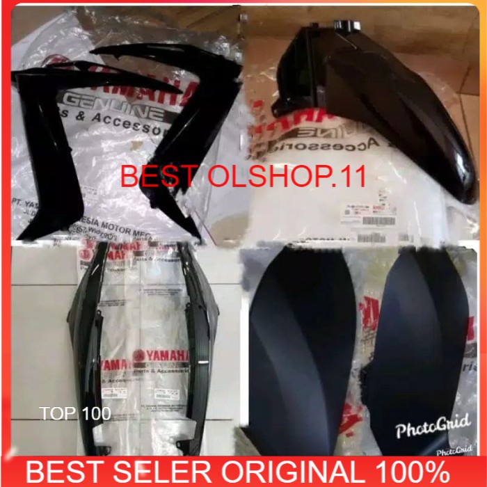 Cover body halus yamaha Xeon Karbu original Hitam