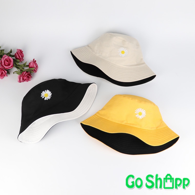 Bucket Hat Import 2 Sisi Bordir Model Korea - Bucket Hat Korea Unisex Wanita dan Pria - Topi Bucket Hat Korean Style - Bucket Hat Polos Import Bahan Polycotton Premium - Topi Wanita Import - Topi Pria Import [CP03]