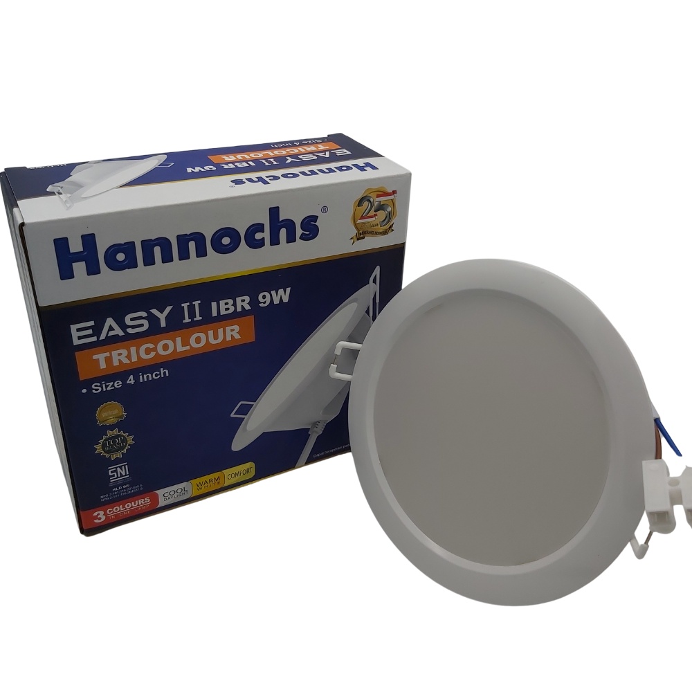 Lampu Downlight Led Bulat Hannochs Easy 9 Watt Tricolour Ceiling Lamp