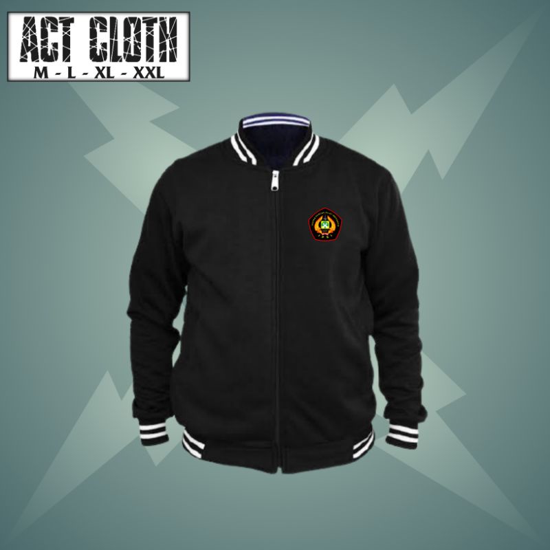 JAKET BASEBALL IPSI HITAM LOGO DADA