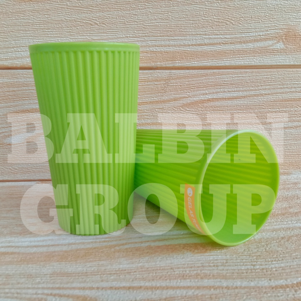 promo gelas plastik bambu 1 lusin termurah terlaris