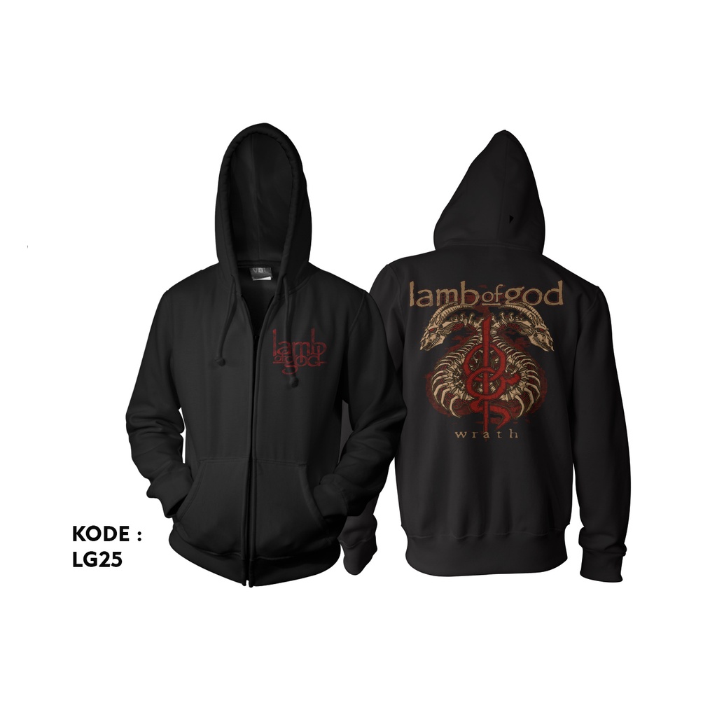 JAKET LAMB OF GOD - WRATH JAKET HOODIE ZIPPER LG25