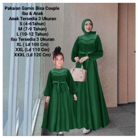 Gamis Terbaru Couple Kondangan Pasangan Ibu Dan Anak Maxi Couple Amberli  Matt Moscrepe Good qualty premium