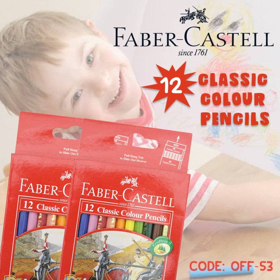 

PENSIL WARNA KAYU 12 WARNA FABER CASTELL PENDEK WARNA WARNI