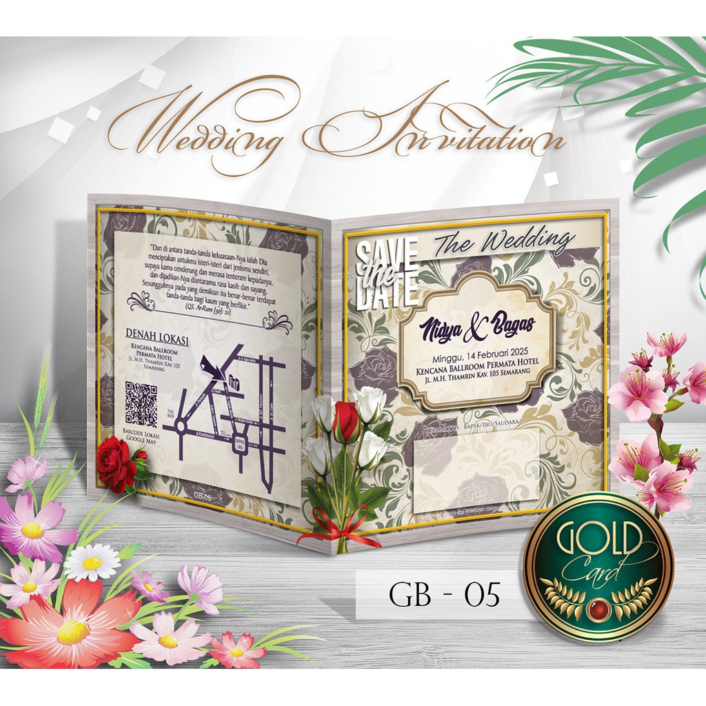 GOLD Blangko GB 05 Blanko Undangan | Blangko Undangan | Undangan Murah