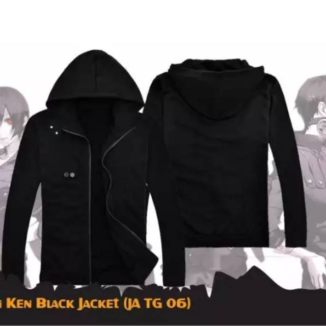 JAKET SWEATER HOODIE PRIA-WANITA ANIME KANEKI TOKYO GHOUL POLOS-JAKET COSPLAY-JAKET TERLARIS