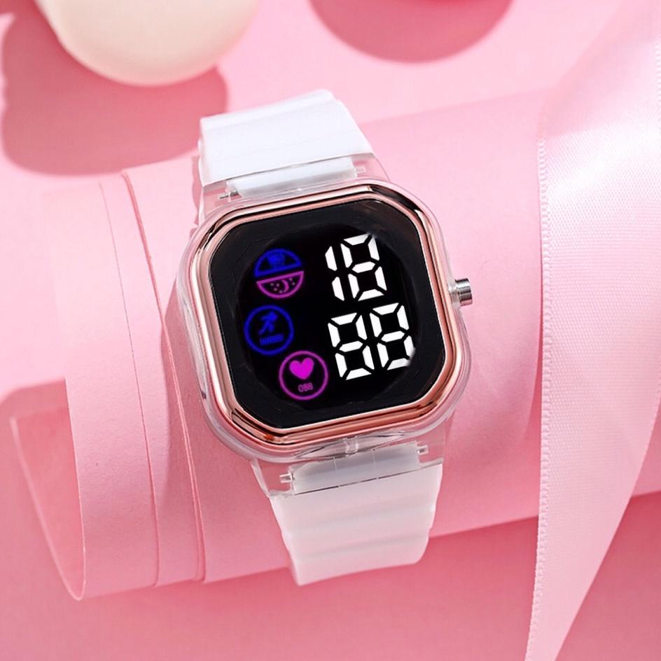 THB.15Jl22w |  Jam Tangan Wanita Digital Segi Tampilan Layar Baru Fashion Watch LED Sprot    S1187