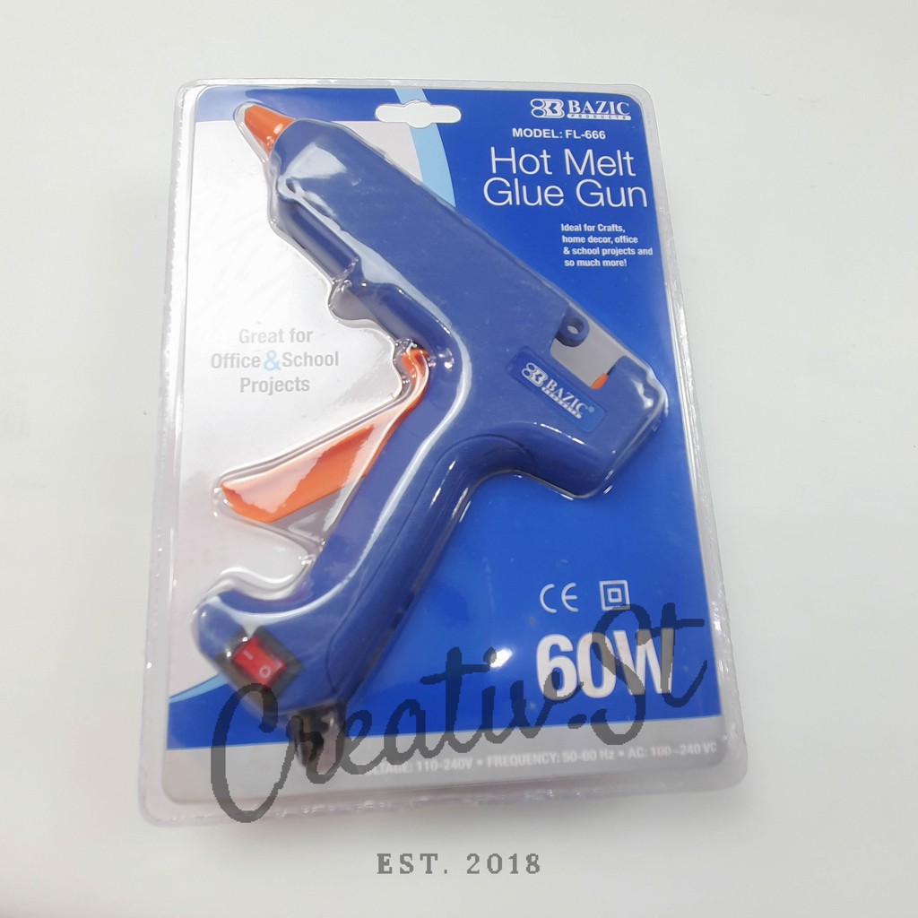 

Mesin Lem Tembak Besar BAZIC 60 Watt Hot Melt Gun Lem Bakar