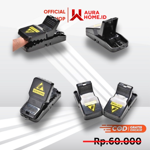 Jebakan Perangkap Tikus Black Cat Mouse Trap 2 PCS / Jebakan Perangkap Penjepit Jepit Jepretan Jepre