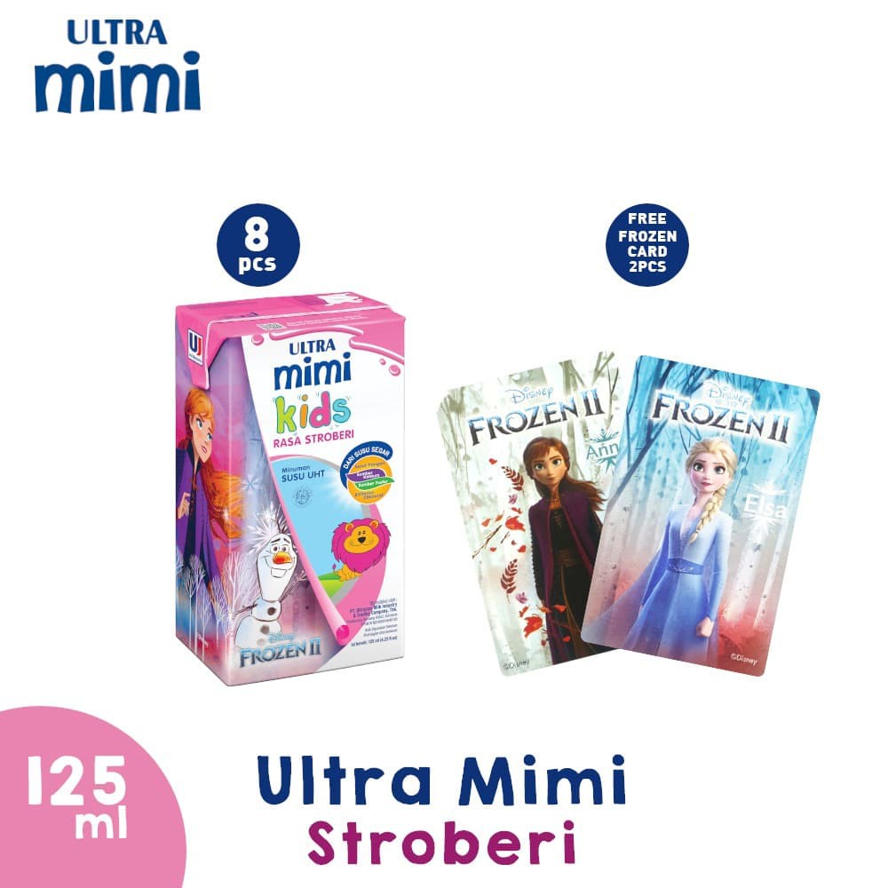 

PROMO (8PCS) ULTRA MIMI STROBERI 125 ML FREE 2 COLLECTIBLE FROZEN CARD TERMURAH
