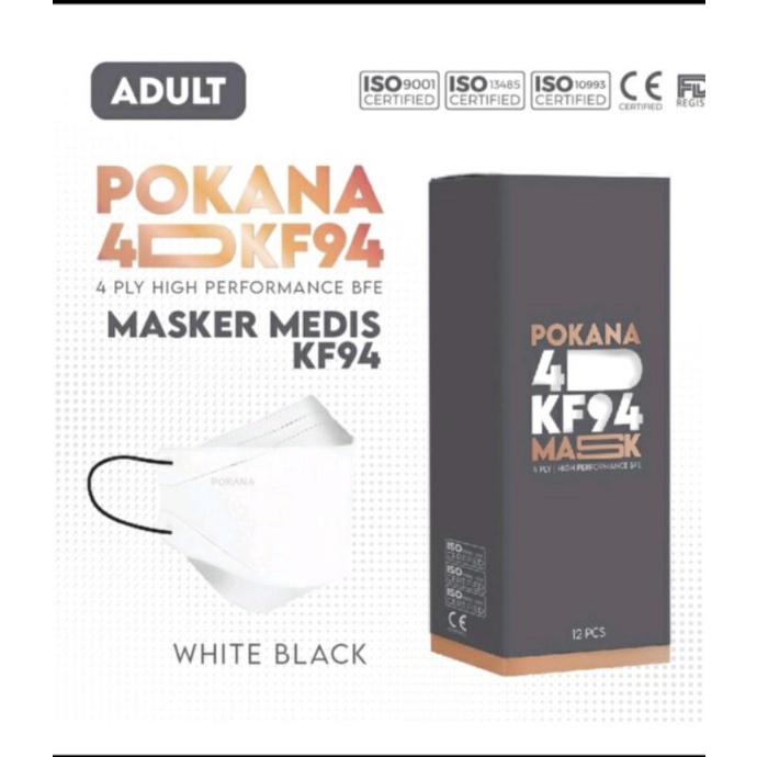 Pokana 4D KF 94 Mask 12 pcs