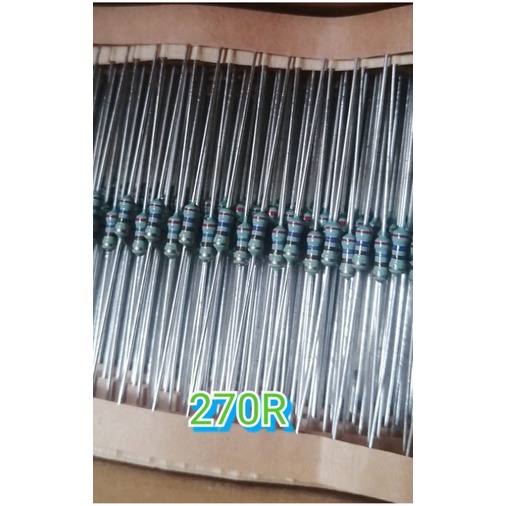 10.pcs. aneka nilai resistor Japan 1/2 wat bodi 1/4