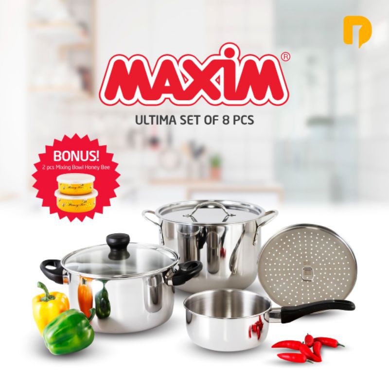 Panci Stainless Maxim Ultima Set