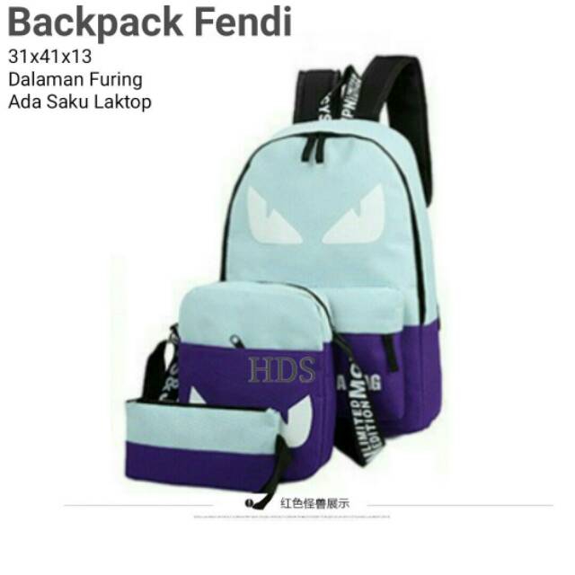 COWOK PRIA LAKI COCOK KULIAH SEKOLAH MAIN / PR OMO RANSEL DIMANNE 52333 IMPORT BAHAN DINIR T233