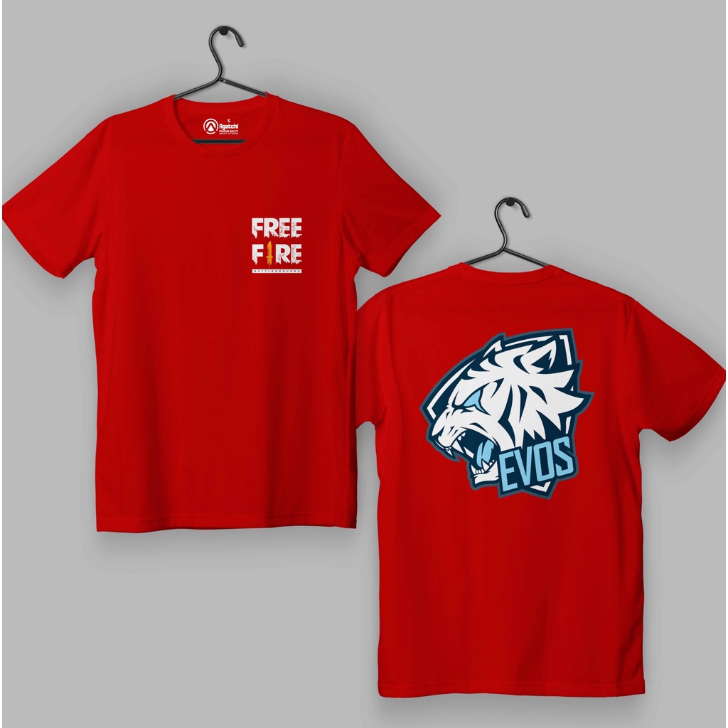 Kaos Atasan Laki Laki Kids T Shirt Gamers FF Free Fire Evos