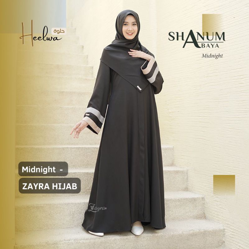 SHANUM abaya by Zayra hijab terbaru 2022 abaya turkey arab saudi dubay hitam elegan mewah renda simp