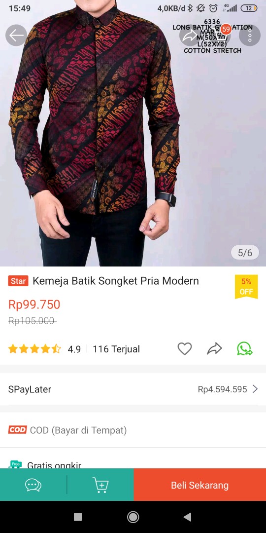 Jnjkidstore Couple Batik Ayah Dan Anak Batik Gradation