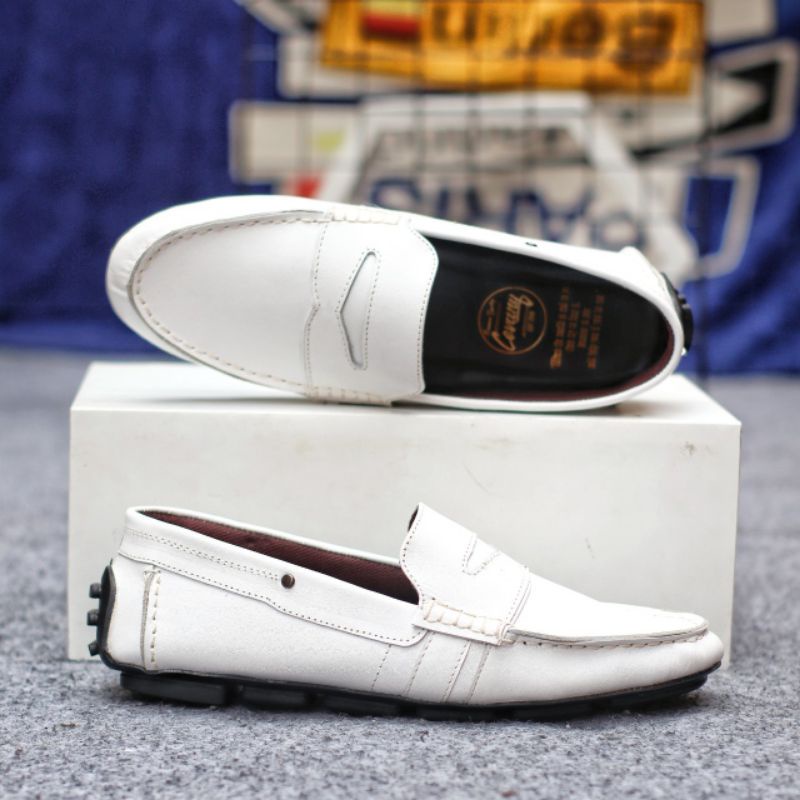 Sepatu Slip On Pria Kulit Asli Sapi Original Leather Papirut Garut