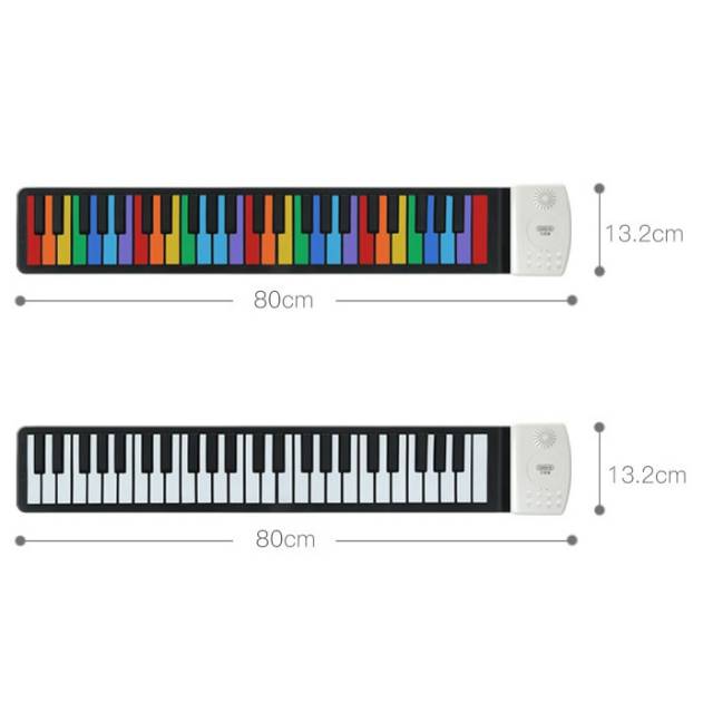Beiens Piano Lipat Flexible Kids Digital Roll Up Keyboard 49 Key