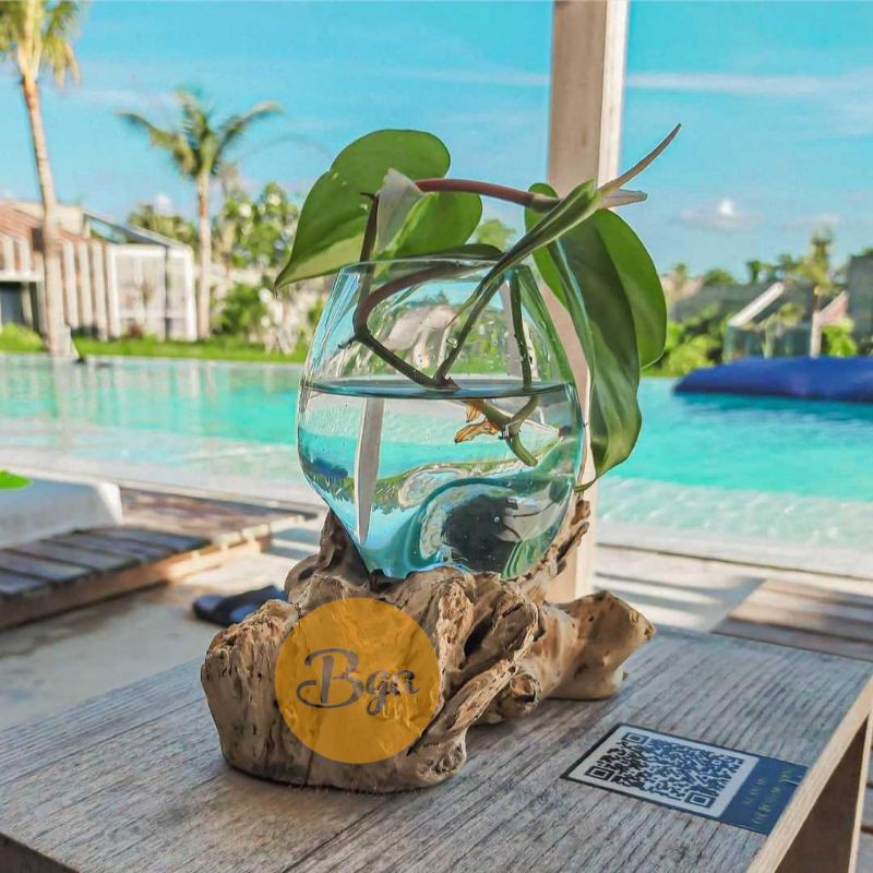 AQUARIUM IKAN CUPANG/ AQUARIUM KAYU/ AQUARIUM IKAN HIAS/ VAS BUNGA / GLASS ON WOOD