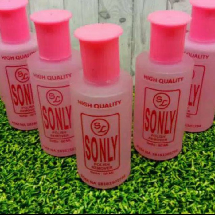 Aseton Sonly Pembersih Kutek//Aseton Pink Bpom