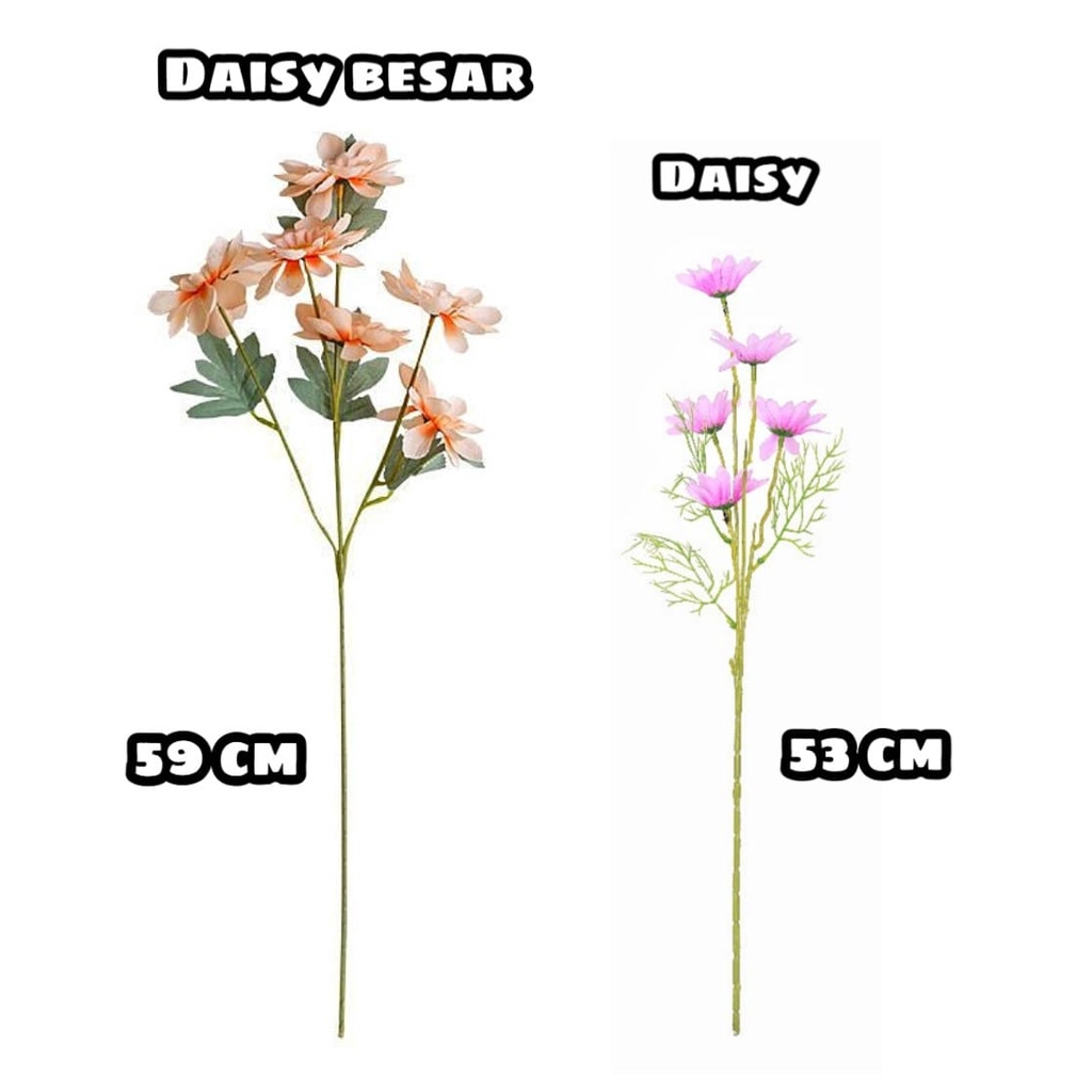 [NEW] Buket Bunga Daisy Artificial Krisan Flower Bunga Matahari Palsu Plastik Plastic Bouquet Hiasan Wedding Decor Daisies Tanaman