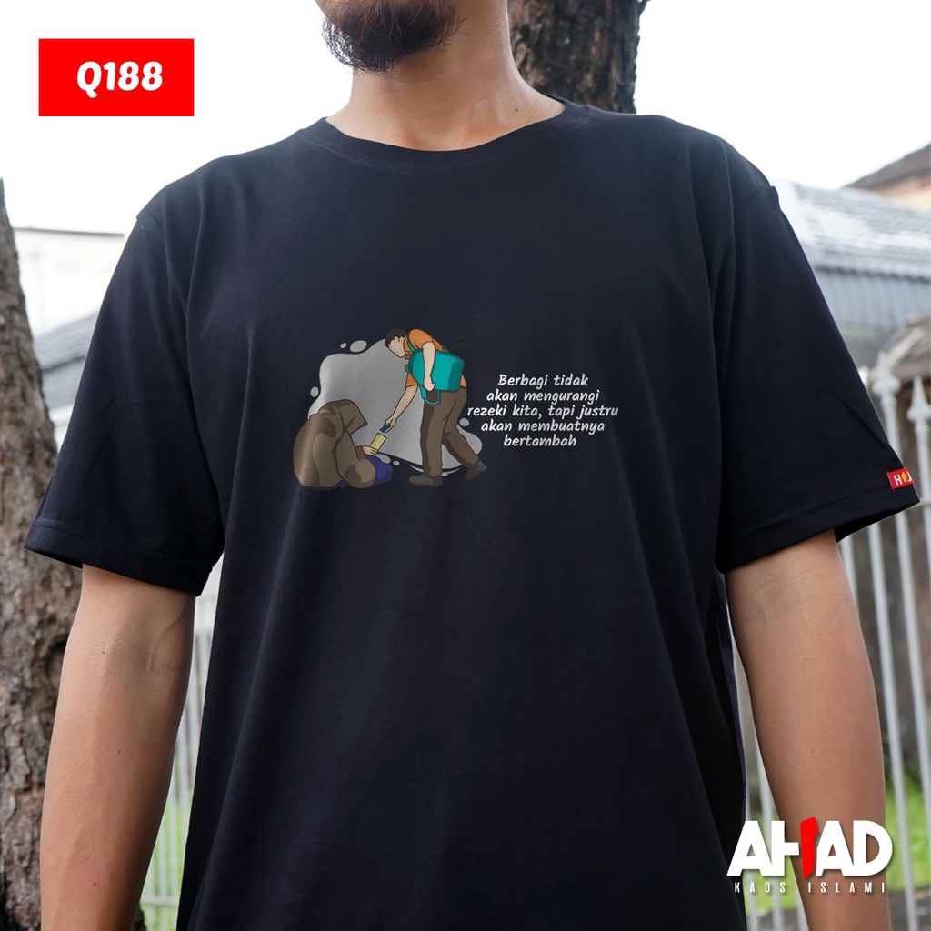 Kaos Islami Ahad - Berbagi tidak akan mengurangi rezeki kita Q191