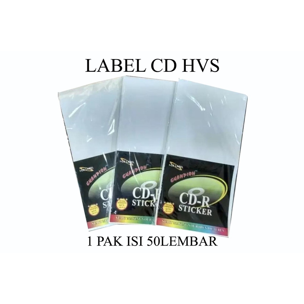 

LABEL CD CAMPION HVS 1 PAK ISI 50 PCS
