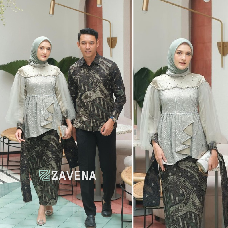 Kebaya Couple Modern Kebaya Wisuda Lamaran Baju Tunangan Batik Brukat Terbaru Baju Couple Kondangan 