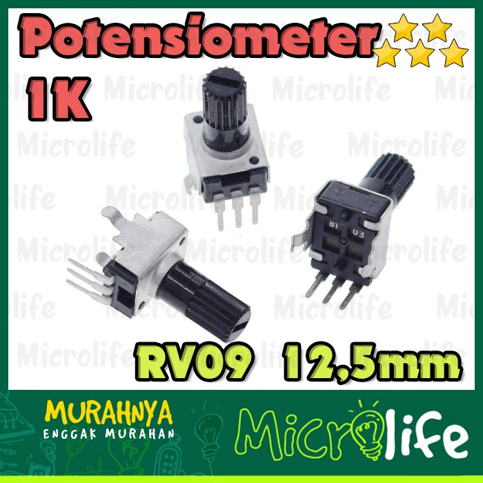 Potensio 1K RV09 Potensiometer 12.5mm