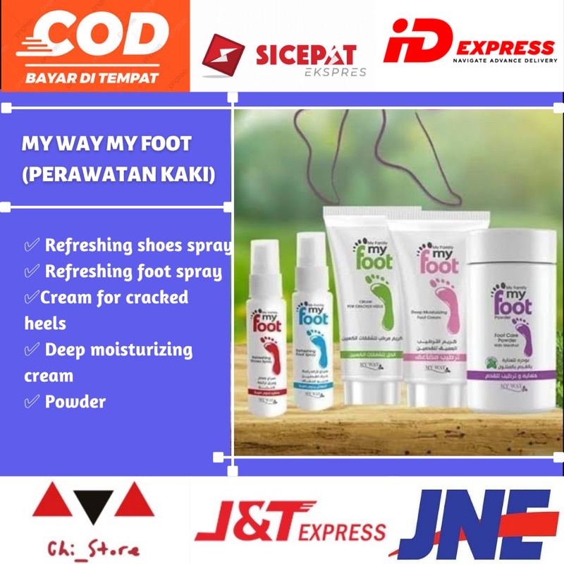 My Way My Foot Powder Cream Spray bedak krim semprot untuk hilangkan bau kaki dan bau sepatu perawat
