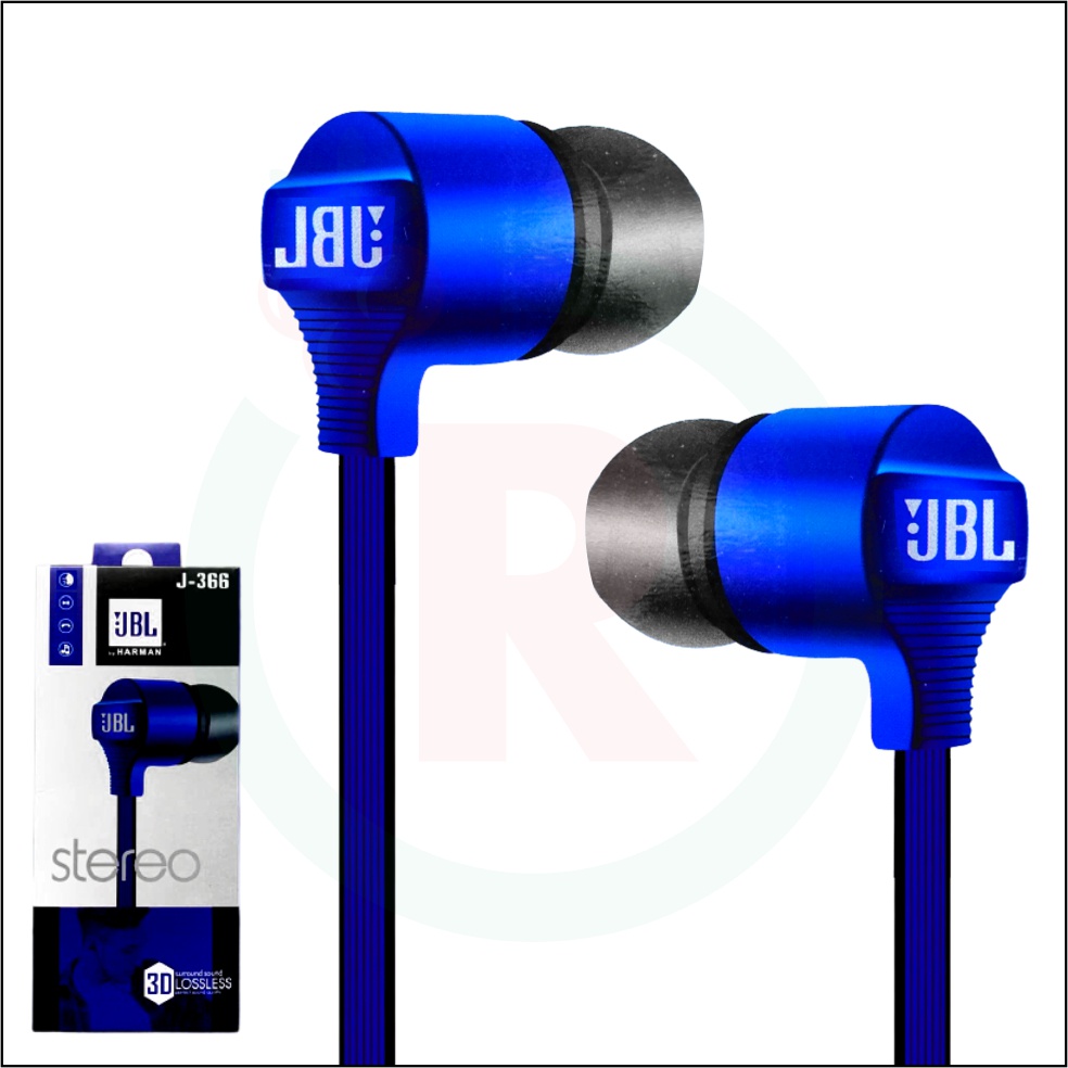 Earphone JBL 366 stereo bass music telfon headset mic