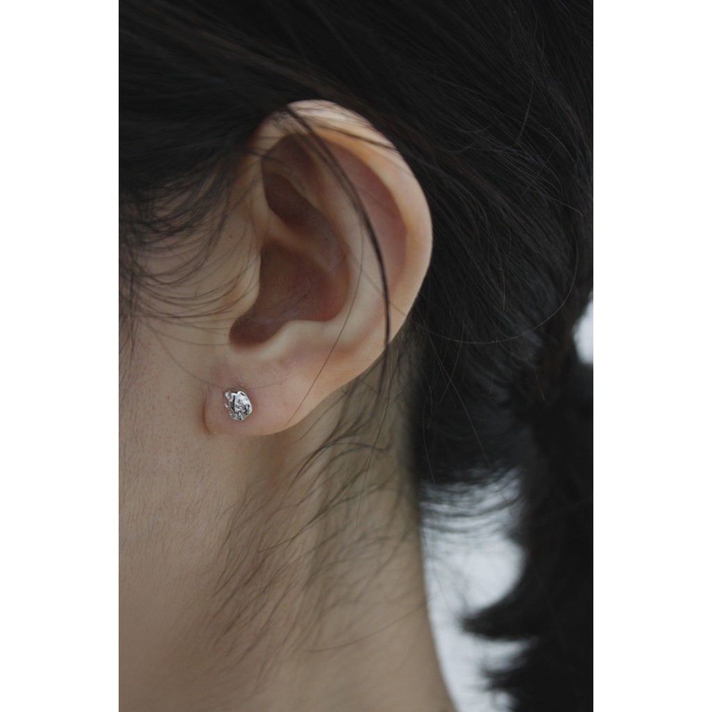 Anting Tusuk Sterling Silver 925 Desain  Meteorit Warna 